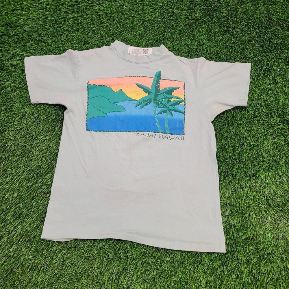 Vintage Hanes Shirt Womens S/M 18x22 Hawaii Hawaiian Beach